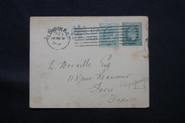 ROYAUME UNI - Entier Postal + Complément Avec Repiquage Au Verso De Londres Pour La France En 1902 - L 59838 - Luftpost & Aerogramme