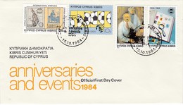 Cyprus 1984 Anniversaries FDC - Sonstige & Ohne Zuordnung