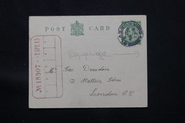 ROYAUME UNI - Entier Postal Avec Repiquage Au Verso De Glasgow Pour Londres En 1913 - L 59844 - Luftpost & Aerogramme