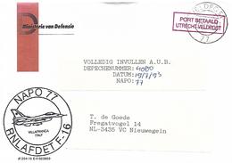 UNPROFOR 1993 Veldpost 77 Villafranca Italy F-16 Netherlands Detachment Operation Deny Flight Cover - Militaria