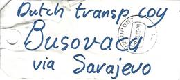 UNPROFOR 1993 Veldpost 74 Zagreb To Busovaca Bosnia FPO Feldpost Peacekeeping Military Mailbag Label - Militaria