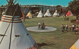 Calgary Alberta Canada - Indian Village Indien - Stampede Exhibition - Teepee Tent - Unused - 2 Scans - Calgary