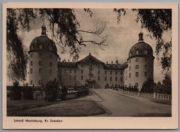 Moritzburg - S/w Schloss Moritzburg 15   Spendenkarte Nationales Aufbauwerk - Moritzburg