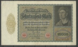 Germany Deutschland 1922 = 10 000 Mark Bank Note Serie K - 10000 Mark