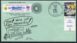 1973 USA Chautauque Lake Local Post Cover. Greenhurst N.Y. - Lokale Post