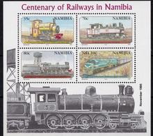 Namibia - Centenary Namibian Railways, M/s, 1995, Umm - Namibia (1990- ...)