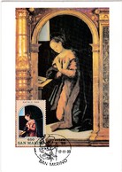 Carte Maximum  Peinture San Marin 1989 Chiesa Dei Servi Di MAria - Storia Postale