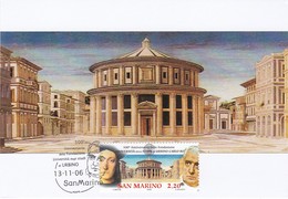 Carte Maximum  Peinture San Marin 2006 Urbino - Cartas & Documentos