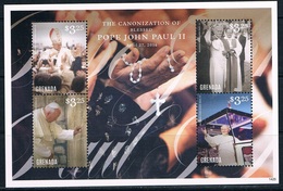 Bloc Sheet   Pape Pope Jean Paul II  MNH  Neuf **  Grenada Grenade 2014 - Popes