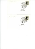 75 Ans Du Touring Club - 2 Oblitérations Prévente 13-2-1971 Liège Et Gent - Commemorative Documents