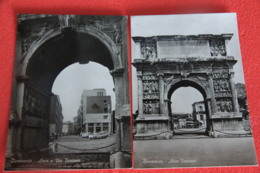 Benevento Arco Di Traiano Due Vedute Con La Via NV - Benevento