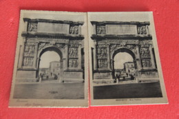 Benevento Arco Di Traiano Due Vedute 1 Con Timbro Segretariato Universitario Cristina Di Savoia Del 1942 - Benevento