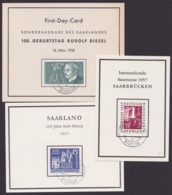 Mi-Nr. 400, 401, 432, 3 Versch. "First-Day-Cards", 1957/8 - Brieven En Documenten