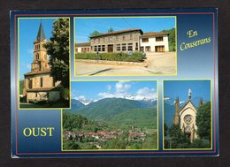 OUST (09 Ariège) Au Confluent Du Garbet Et Du Salat - Multi Vues - Vue Aérienne De La Ville- Eglise- Chapelle - Oust