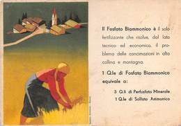 010479 "IL FOSFATO BIAMMONICO - FERTILIZZANTE, CONCIMAZIONI ALTA COLLINA E MONTAGNA" ANIMATA. CART  SPED 1940 - Autres & Non Classés