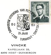 Philatélie De La Jeunesse 1971 : Cachet Spécial De Prévente Turnhout 13-3-1971 - Gedenkdokumente