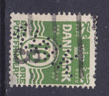 Denmark Perfin Perforé Lochung (A73) 'A.W.K.' A. W. Kirkebye A/S, København 10 Øre Wellenlinien Stamp (2 Scans) - Plaatfouten En Curiosa