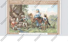 6251 SELTERS, Werbe-Karte Selters-Sprudel Augusta Victoria, Jagdzug Zur Zeit Ludwig XIV - Montabaur
