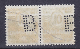 Denmark Perfin Perforé Lochung (L17) 'LB?' Landmandsbanken, København W. ERROR Variety In Pair ?? (2 Scans) - Abarten Und Kuriositäten