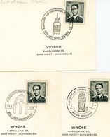 3 Cachets Spéciaux 26-6-1971  : Sint-Amandsberg - Sint-Denijs-Westrem - Brugge - Commemorative Documents