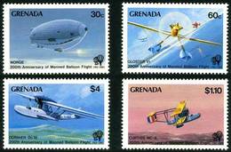 Grenade Grenada 1983 200 Years Human Flight Airship Norge, Gloster VI, Curtiss NC-4, Dornier Do-18 - Altri (Aria)