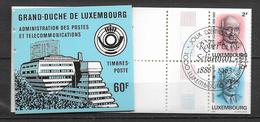 LUXEMBOURG - 1986 - CARNET COMPLET (BLEU) YVERT N° 1106/1107 OBLITERATION FDC !! - FDC