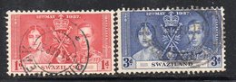 T2239 - SWAZILAND 1937 ,  Yvert N. 24+26  Usati (2380A) - Swaziland (...-1967)