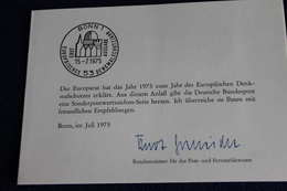 Ministerkarte Zum Ausgabeanlaß:  "Europäisches Denkmalschutzjahr", 15.7.1975; MiNr. 860-63: Berlin:508 - Zonder Classificatie