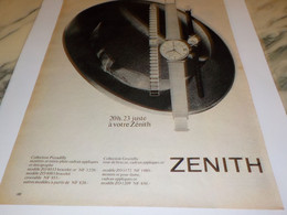 ANCIENNE PUBLICITE 20H23 JUSTE A VOTRE ZENITH 1960 - Autres & Non Classés