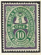 SUEDE SWENDEN MALMO 1888 LOKALPOST - Local Post Stamps