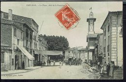 CPA 34 - Paulhan - La Place, Coté De La Fontaine - - Paulhan