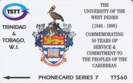 245CTTA TARJETA DE TRINIDAD Y TOBAGO DE THE UNIVERSITY OF THE WEST INDIES - Trinité & Tobago