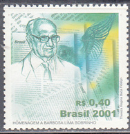 BRAZIL     SCOTT NO 2800    MNH      YEAR  2001 - Ungebraucht
