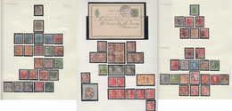 Dänemark Denmark Ca 1870-1955 Collection Of 75 Star Postmark Stamps - Sammlungen