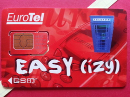 SLOVAKIA SIM GSM EUROTEL EASY IZY BRATISLAVA Cut Chip - Numbers Front USIM RARE Used (BH1219b - Slovaquie