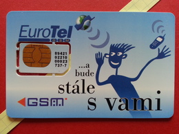 SLOVAKIA SIM GSM EUROTEL VAMI Cut Chip - Numbers Front USIM RARE Used (BH1219b - Slovaquie