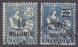 FRANCE Francia Frankreich (colonie) -  Alexandrie - Lotto Di Due Valori Usati: Yvert 62 E 70. - Gebraucht