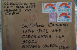 O) 1981 CUBA, SPANISH ANTILLES,  DISEMBARKING OF REVOLUTIONARY FORCES - YACHT GRANMA 1p SC 2456, FAUNA - MANATEE SC 2461 - Storia Postale