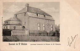 Souvenir De St Ghislain Ancienne Brasserie Des Moines Circulé En 1900 - Saint-Ghislain