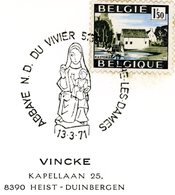 COB 1541: Avec Cachet Spécial Prévente Marche-les-Dames 13-3-1971 (Abbaye Notre-Dame Du Vivier) - Commemorative Documents