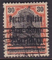 POLAND 1918 Fi 14 Double Print Used Pulled Perf - Usados