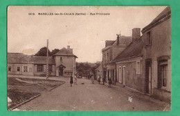 72 Sarthe Marolles Saint Calais Rue Principale ( Carte Abimée Vendue Dans L ' Etat Voir Scans ) - Marolles