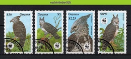 Ndt089sg WWF VOGELS HARPIJ BIRDS HARPIC EAGLE GREIFVÖGEL AVES OISEAUX GUYANA 1990 Gebr/used - Used Stamps