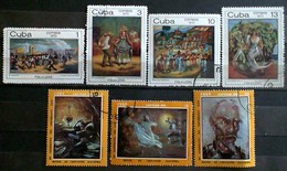 CUBA 1970-72 Paiting Used Stamps - Collections, Lots & Series