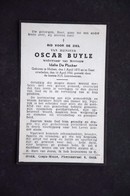 Doodsprentje Oscar Buyle. °Melsen, +Gent. Wed. De Plucker. - Obituary Notices