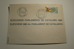 ESPAÑA 1980 - SOBRE LISTA DE CORREOS DE TERRASSA PARA LAS ELECCIONES AL PARLAMENT DE CATALUNYA - Variedades & Curiosidades