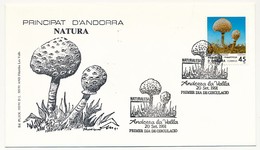 ANDORRE => Enveloppe FDC => Champignons - 1991 - Briefe U. Dokumente