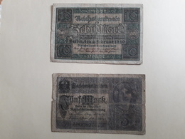 X2 Billets Zehnmark 10, 5, 1917 - Colecciones