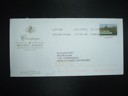 LETTRE EP Les Vignobles De Champagne 20g OBL.MEC.17-05-08 LA POSTE 24 107A + CHAMPAGNE MICHEL FAGOT RILLY LA MONTAGNE 51 - Vins & Alcools