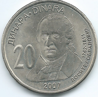 Serbia - 2007 - 20 Dinara - KM47 - Dositej Obradović - Serbia